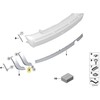 BMW MINI R50 galinio apatinio bamperio apdailos spoileris kairysis originalus 51126800204