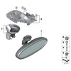 BMW MINI R50 R61 Veidrodžių dangtelių rinkinys Originali veidrodžio pagrindo plokštė 51167163810