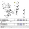 BMW MINI R52 R50 R53 Perjungimo svirties batų apdailos žiedas antracito juodos spalvos 7052161 originalus