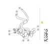 BMW MINI R52 radiatoriaus aušinimo skysčio žarna Originali 17127541095
