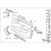 BMW NAUJA ORIGINALI E70 E71 E72 PRIEKINĖS DURYS ĮRENGIMO GRAB HANDLE TRIM JUODA DEŠINĖ RHD