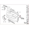 BMW NAUJA ORIGINALI E70 E71 E72 PRIEKINĖS DURYS ĮRENGIMO GRAB HANDLE TRIM JUODA DEŠINĖ RHD