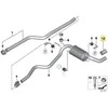 BMW NAUJA ORIGINALI F20 F21 114 116 118 120 IŠMETIMO GALINIS VAMZDIS APDAILA CHROMAS 7610634