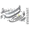 BMW Naujas originalus MINI Clubman R55 LCI rėmo apdaila grotelių galiniam bamperiu 7260569 OEM