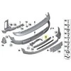 BMW Naujas originalus MINI Clubman R55 LCI rėmo apdaila grotelių galiniam bamperiu 7260569 OEM