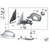 BMW originalus durų veidrodėlio dangtelis priekyje dešinėje viršuje 51162997538
