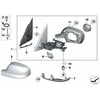 BMW originalus durų veidrodėlio dangtelis priekyje dešinėje viršuje 51162997538
