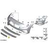 BMW Priekinis Bamperio Apatinis Spoileris F44 Gran Coupé 10/2018 12/2019 Originalus 51117493211