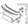 BMW Priekinis Bumperio Apatinis Kairysis Adapteris F45 F46 F48 F54 F60 Originalus 51117301603