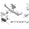 BMW Priekinis Kairys Grillis 5 F10 F11 51137412325 Originalus 51137412325