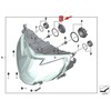 BMW priekinių žibintų dangtelis K52 R1200RT K28 R1200ST Originalus 63127698286