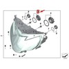 BMW priekinių žibintų dangtelis K52 R1200RT K28 R1200ST Originalus 63127698286