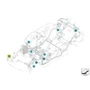 BMW Prievadų jungtis E81 E87 E88 E82 F40 E60 E61 E63 E64 E65 E66 G11 G12 G14 G15 X1 X5 Originalus 61138387220