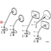 BMW R50 R60 R75 DEŠINYSIS VEIDRODĖLIS ORIGINALUS 51161231256
