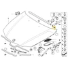 BMW Variklio Kompartmento Šoninis Antgalis 1 E81 E87 E90 Originalus 51767158689