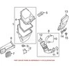 BMW variklio oro įsiurbimo žarnos sandariklis Originalus 13718648429