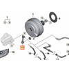 BMW X1 E81 E87 E88 E88 E82 E90 E91 Vakuuminis vamzdis originalus 34337577337