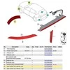 BMW X5 2014-2018 Priekinis vairuotojo pusės bamperio atšvaitas 63147290093 Originalus