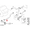 BMW X5 E53 Vandens siurblio šildytuvo valdymo vožtuvo žarna Originali 64216919107