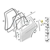 BMW X5 F15 2012 2018 Galinio Kairio C Stulpelio Durų Apsauga Originalus 51357289669