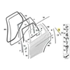 BMW X5 F15 2012 2018 Galinio Kairio C Stulpelio Durų Apsauga Originalus 51357289669
