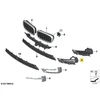 Bmw X5 F15 Kairysis Atviras Šoninis Grillis Originalus 51117325493