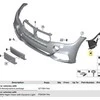 BMW X5 F15 priekinis kairės pusės M Performance oro kanalo dangtelis 51118056305 originalus