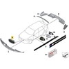 BMW X5 F15 X6 F16 Priekinis M Performance Juodas Inksto Grotelės Kairysis Originalus