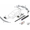 BMW X5 F15 X6 F16 Šoninio Veidrodžio Danga Originalus 51162361520