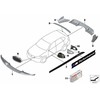 BMW X5 F15 X6 F16 Šoninio Veidrodžio Danga Originalus 51162361520