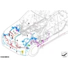 BMW X5 G05 X5L G18 Priekinis buferis kabelių rinkinys Originalus 61128736618