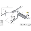 BMW X5 X6 X7 G05 G06 G07 Galinio Kairio Rezonatoriaus Skyles Originalus 18307935433