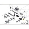 BMW X6 E71 E72 Kairės Uždaras Tinklelis Originalus 51117188383