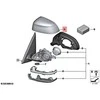 BMW X6 F16 Dešinės Išorinės Veidrodžio Dangtelis Originalus 51167372840
