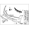 BMW Z3 E36 PRIEKINIO BAMPERIO APATINIŲ CENTRINIŲ GROTELIŲ DANGTELIS ORIGINALUS 51112268644