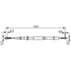 BOSCH rankinio stabdžio trosas 1987477199 1J0609721AQ