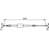 BOSCH rankinio stabdžio trosas 1987477787 1J0609721AQ