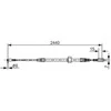 BOSCH rankinio stabdžio trosas 1987477880 1J0609721AQ