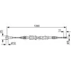 BOSCH rankinio stabdžio trosas 1987482213 1J0609721AQ