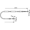 BOSCH rankinio stabdžio trosas Audi A4 1987477923 8E0609722AS