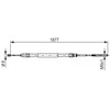 BOSCH rankinio stabdžio trosas Bmw 5 serijai 1987477694 1J0609721AQ