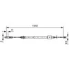 BOSCH rankinio stabdžio trosas Citroën C5 1987477712 1J0609721AQ