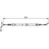 BOSCH rankinio stabdžio trosas, skirtas Vw Transporter 1987477707 1J0609721AQ