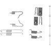BOSCH stabdžių batelių montavimo rinkinys 1987475333