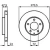 BOSCH stabdžių diskas 0986479034 G25Y-33-25XA