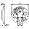 Bosch Stabdžių Diskas Porsche 911 996 997 Carrera 4S Turbo S 3.6 3.8 99635211100 99635211101