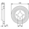 Bosch Stabdžių Diskas Nissan Micra K12 Note E11 Tiida SC11 42001XD00A 42001XD000