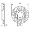 Bosch Stabdžių Diskas FORD Transit Mk6 2 2 TDCi 2 4 TDCi 3 2 TDCi 1715863 1715864 1715865