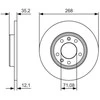 Bosch Stabdžių diskas Citroen C4 II Picasso Berlingo Peugeot 308 II 3008 II 1.2 1.5 1.6 BlueHDi 100 120 130 150 180 922102 965445 965446