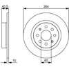 Bosch Stabdžių diskas Fiat Grande Punto Abarth Punto Evo 1.4 16V 1.4 T-Jet 1.6 D Multijet 4344124 4344125 4344126